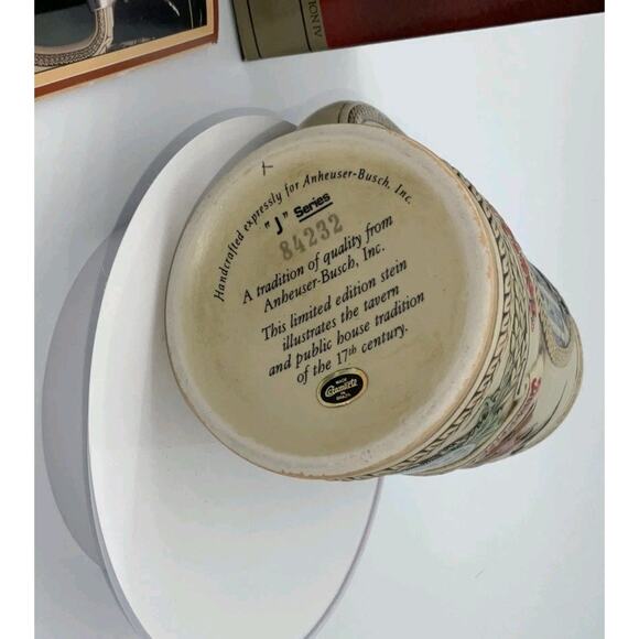 Vintage Anheuser Busch Lidded Stein Limited Edition 1V "Tavern House Scene" - Picture 4 of 8